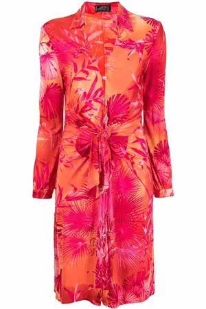 VERSACE 2000s Maxikleid mit Dschungel-Print