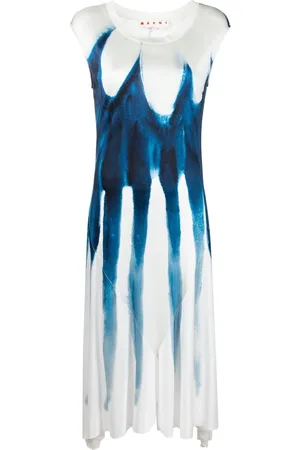 Marni Midikleid mit Blumen-Print