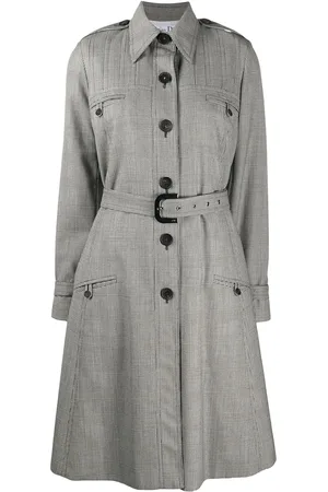 Dior 2000s Trenchcoat mit Karomuster