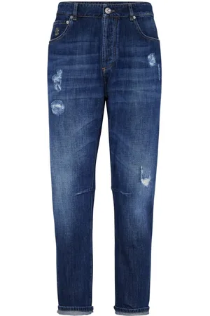 Brunello Cucinelli Gerade Jeans im Distressed-Look