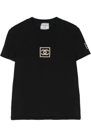CHANEL 2003 T-Shirt mit CC-Intarsie