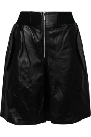 Helmut Lang Ledershorts mit Reißverschluss