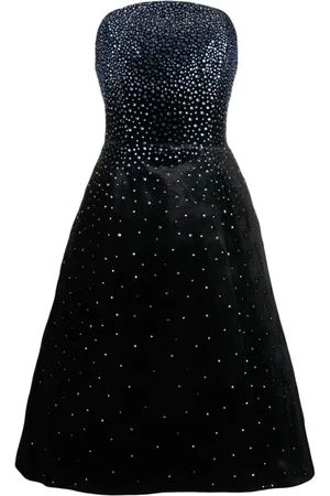 JEAN-LOUIS SABAJI Midikleid mit Kristallen