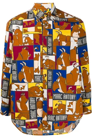 JC DE CASTELBAJAC 1980s Hemd mit Marc Antony-Print