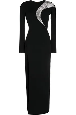 Elie saab Maxikleid mit Spitzendetail