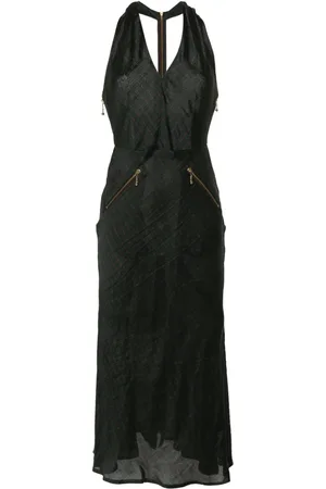 Jean Paul Gaultier 2000er pre-owned Neckholder-Midikleid mit Nadelstreifen