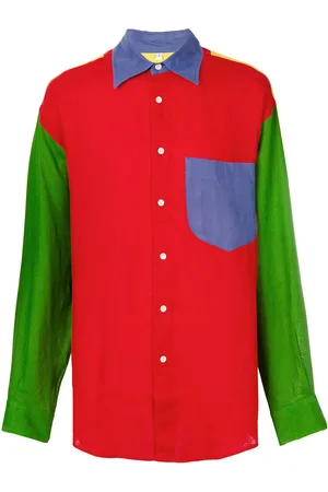 JC DE CASTELBAJAC Hemd in Colour-Block-Optik
