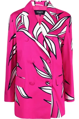 Rochas Doppelreihiger Blazer mit Blumen-Print