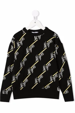 Msgm Intarsien-Pullover mit Logo