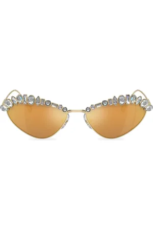 Swarovski Cat-Eye-Sonnenbrille mit Kristallen