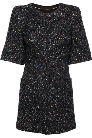 CHANEL Pailletten-Minikleid mit Glockenärmeln