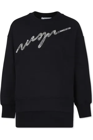 Msgm Kristallverziertes Kleid mit Logo-Applikation