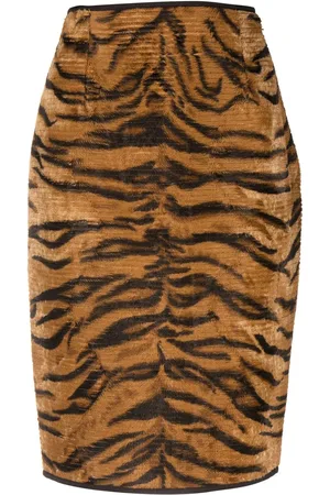 Gianfranco Ferré 1990s Bleistiftrock mit Animal-Print
