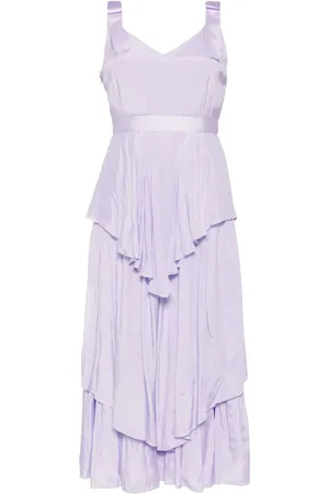 Saiid Kobeisy Gestuftes Popeline-Midikleid