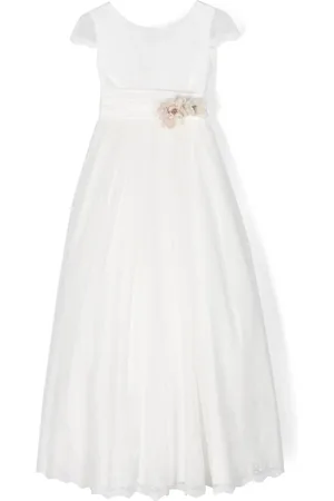 Amaya Kommunionkleid aus Tüll mit Blumendetail