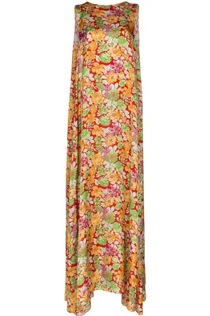 Plan C Maxikleid mit Blumen-Print