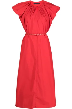 JUUN.J Gerafftes Kleid mit Puffärmeln