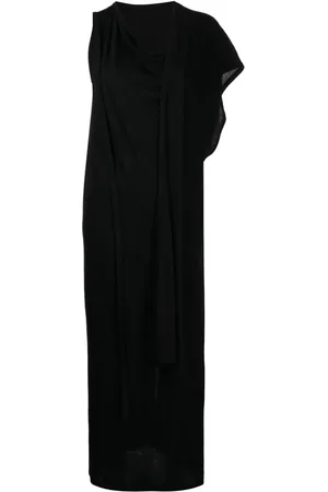 YOHJI YAMAMOTO Asymmetrisches Maxikleid mit Drapierung