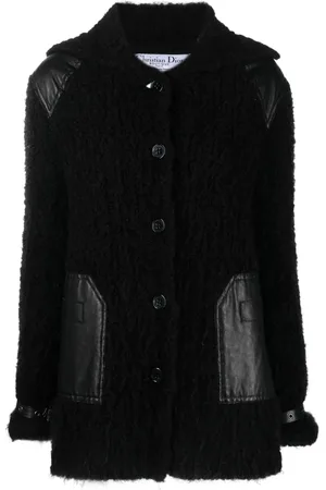 Dior 2000 Mantel mit Ledereinsatz