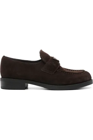 Prada Loafer mit emailliertem Triangel-Logo