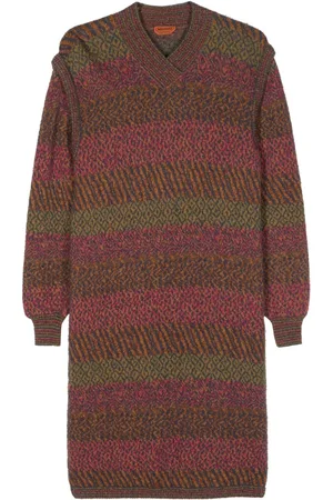Missoni 1980s fein gestricktes Midikleid