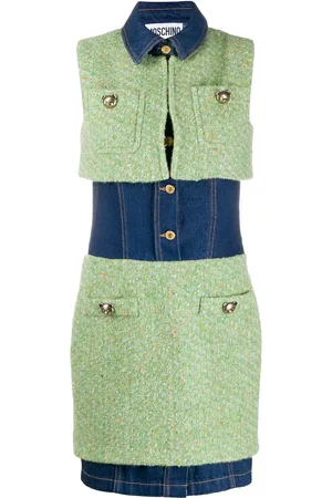 Moschino Schmales Kleid mit Kontrasteinsatz