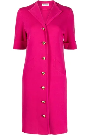 Saint Laurent Midikleid mit kurzen Ärmeln