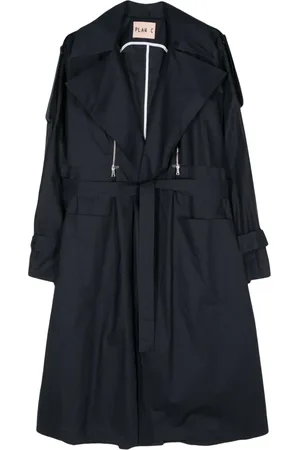 Plan C Trenchcoat mit abnehmbaren Ärmeln