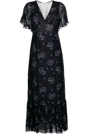 LOVESHACKFANCY Kover Maxikleid mit Schleifen-Print