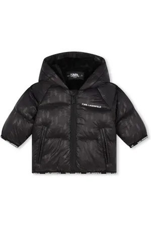 Karl Lagerfeld Gefütterte Jacke mit Logo-Print