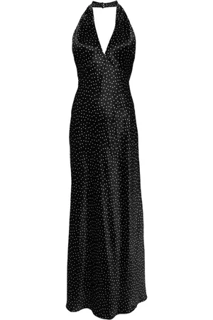 Reformation Seidenkleid mit Polka Dots