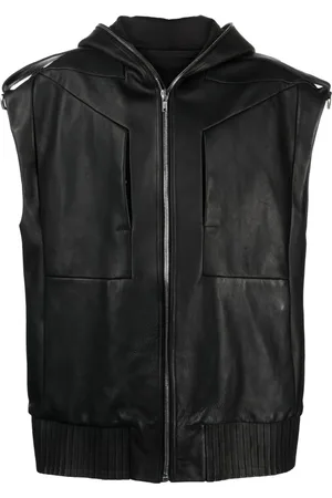 Rick Owens Ärmellose Lido Lederjacke