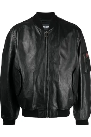 RAF SIMONS Bomberjacke aus Leder