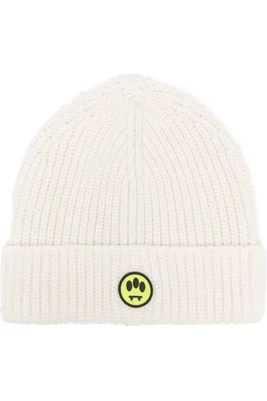 BARROW Gerippte Beanie mit Smiley-Patch