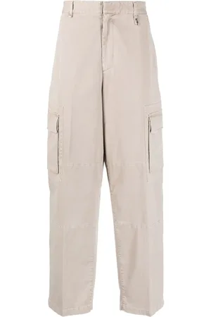 Fendi Weite Hose mit Logo-Patch
