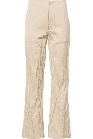 Gauchere Tapered-Hose mit Bügelfalten
