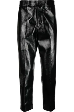 SAPIO Cropped-Hose aus Leder