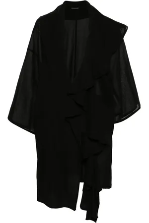 YOHJI YAMAMOTO Texturierter Midimantel