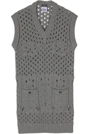 CHANEL 2006 Minikleid mit Lochstrickmuster