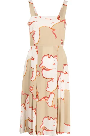 CHANEL Seidenkleid mit abstraktem Print