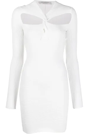 Serafini Gerafftes Kleid mit Cut-Out