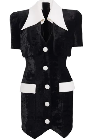 Balmain Kleid mit kurzen Ärmeln