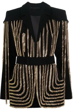 JEAN-LOUIS SABAJI Einreihiger Blazer mit Kettendetail