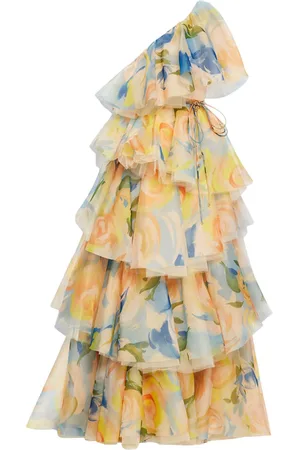 LEO LIN Paloma One-Shoulder-Abendkleid mit Blumen-Print