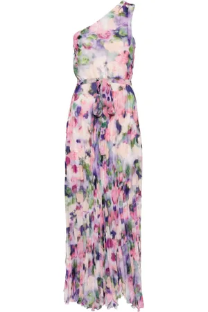 Patrizia Pepe Langes Chiffonkleid mit grafischem Print