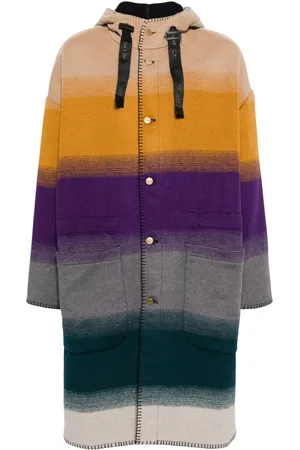 Roberto Cavalli Blanket Stitched Mantel in Colour-Block-Optik