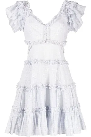 Needle & Thread Maxikleid mit Lochstickerei