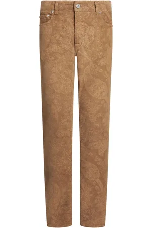 Etro Schmale Hose mit Paisley-Jacquard