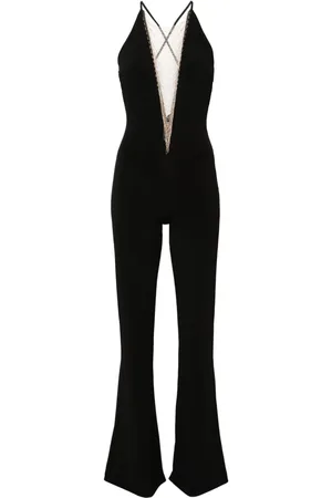 NISSA Jumpsuit mit tiefem V-Ausschnitt