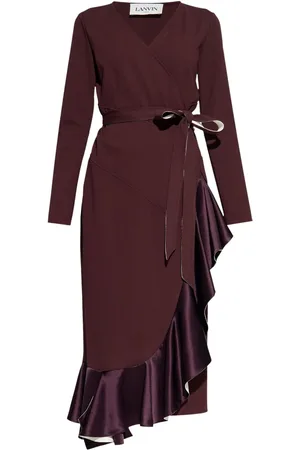 Lanvin Midikleid in Wickeloptik